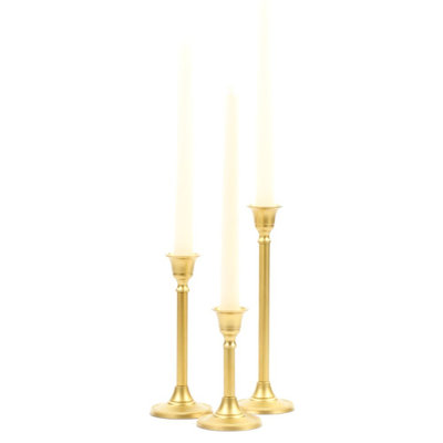 Ensemble de chandelles en métal 3 pièces