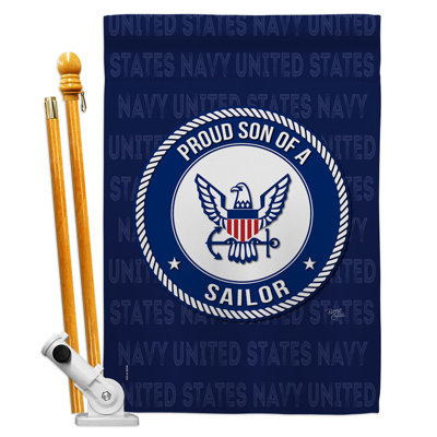 Ensemble de drapeaux en polyester 2 côtés 40 x 28 po