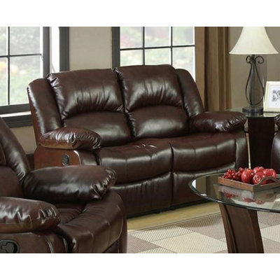 Winslow 39'' Faux Leather Reclining Loveseat