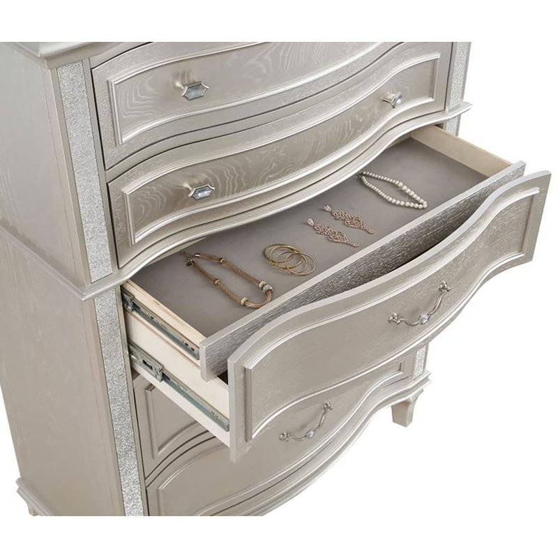 Orrwell 6 - Drawer 41.6'' W Chest in Silver Oak