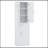 Tall Bathroom Storage Cabinet, Freestanding Storage Cabinet With Hook And Adjustable Shelf, MDF Board, White-314810808