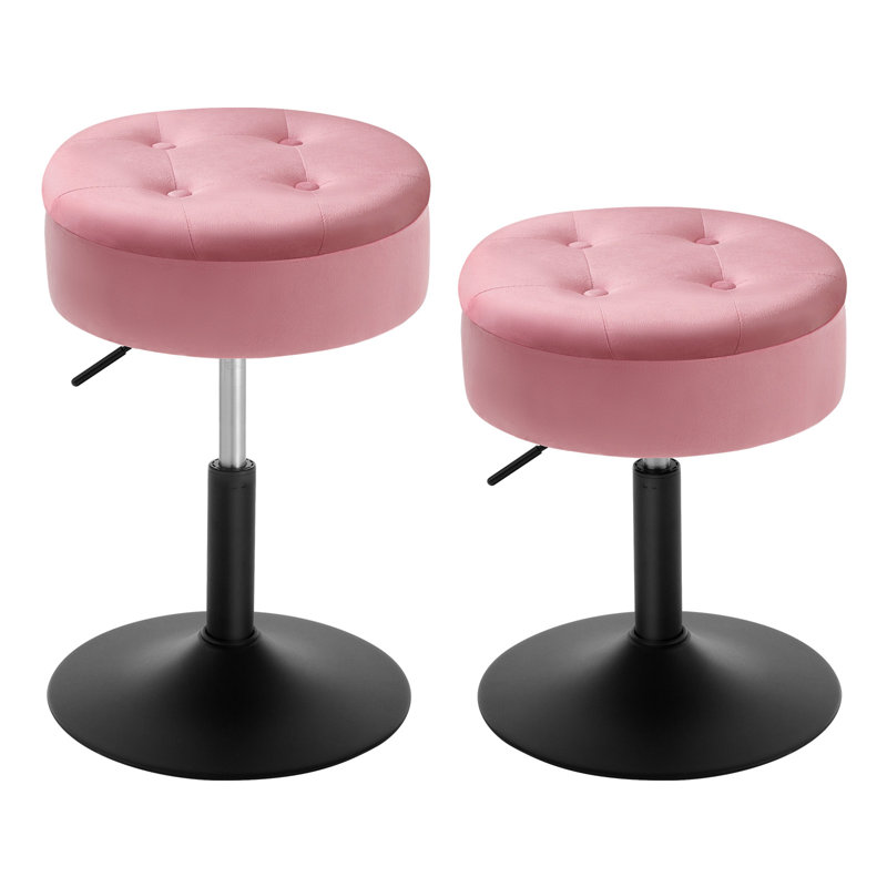 Lieven Adjustable Height Ergonomic Lab Stool, Pink