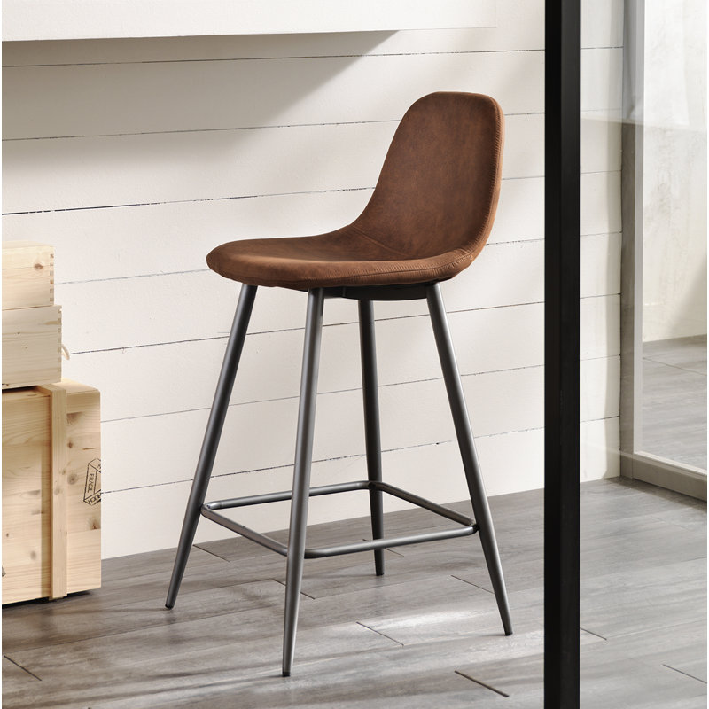 Aatami 64cm Bar Stool, Brown Vintage