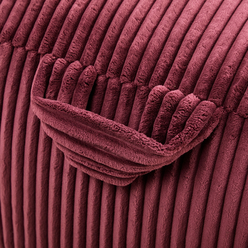 Fauteuil à billes avec repose-pieds pour salon, chambre à coucher, balcon, Vin rouge