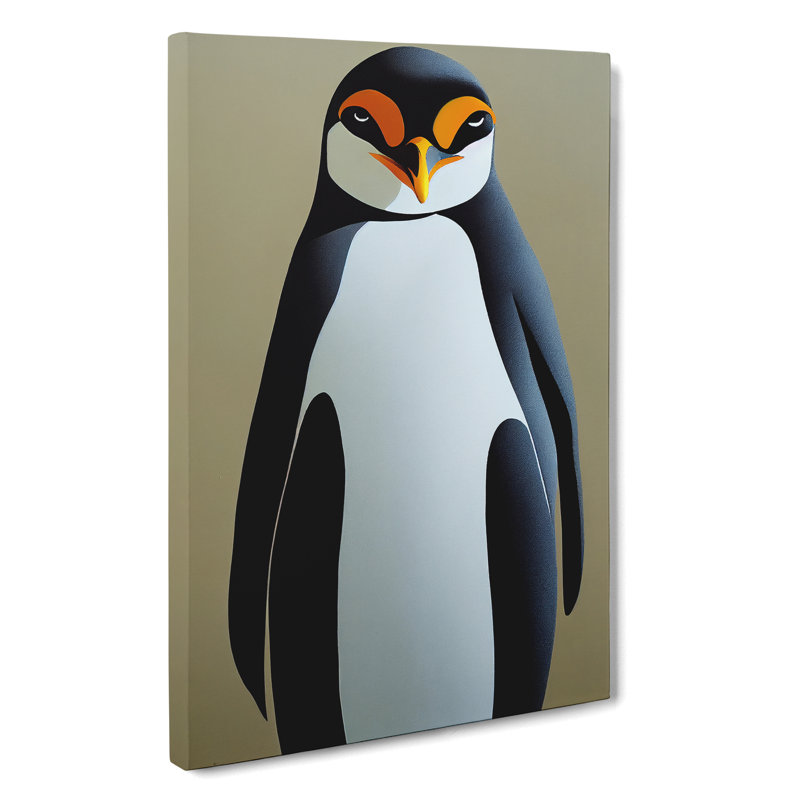 XV1022-3763X Resting Penguin - Print, Wrapped Canvas, 50cm H x 35cm W, No Matte