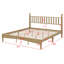 Lit plateforme en bois avec tête de lit en forme de gourde, lit plateforme de style rétro avec support à lattes en bois-751993043