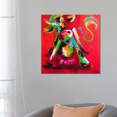 Disco Cow I 1 Piece Wrapped Canvas Wall Art