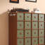 Green + Brown Manufactured Wood Shoe Storage