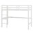 Twin Size High Loft Bed (Rubber Wood) – Safety Guardrail, Built-In Desk & Ladder-10783706
