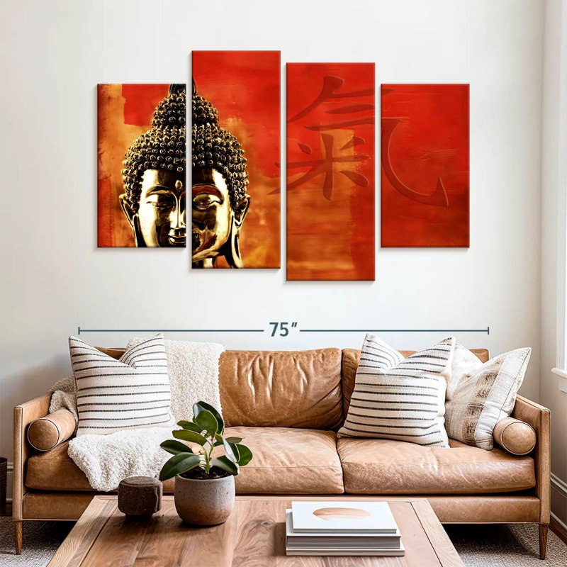 Tête de Bouddha Adella, H 42 po x l 68 po