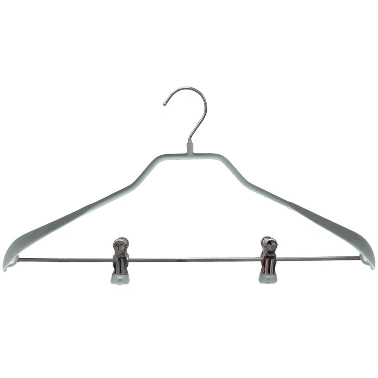 Metal Non-Slip Hangers With Clips for Suit/Coat