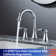 Widespread 2-handle Bathroom Faucet with Drain Assembly