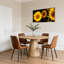 Ensemble de 1 tableau sur toile à motif floral tournesol-1299601672