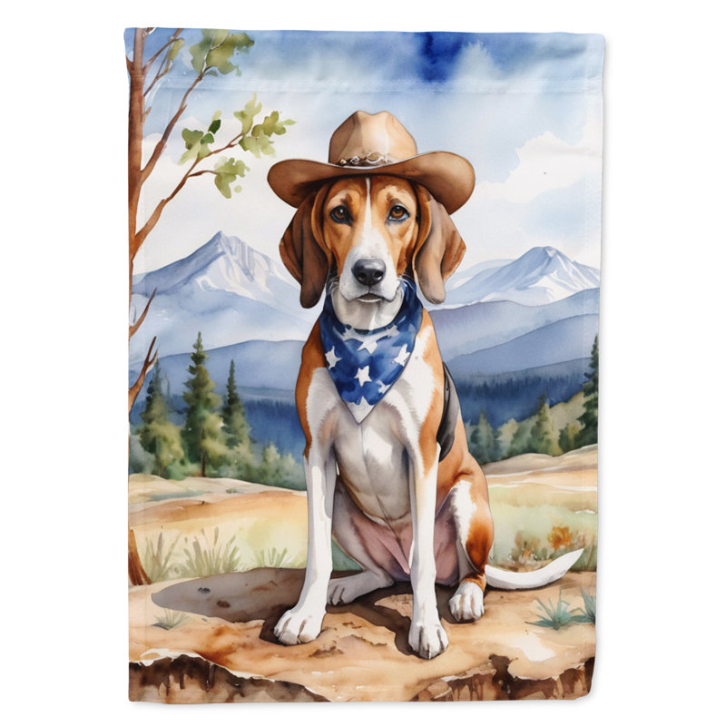 Drapeau Cowboy Welcome Garden, Foxhound américain