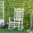 Outsunny Traditional Wooden High-Back Rocking Chair For Porch, Indoor/Outdoor, White-965015813