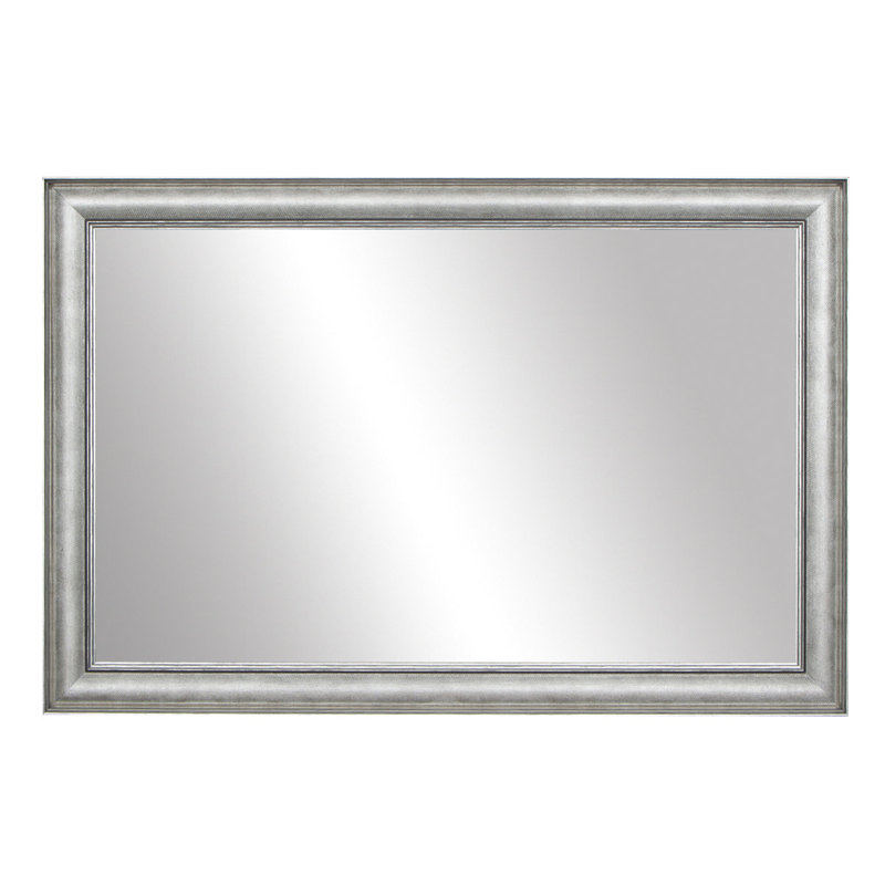 Miroir mural Oxfordshire, 28 po x 41 po, Nickel satiné noirci