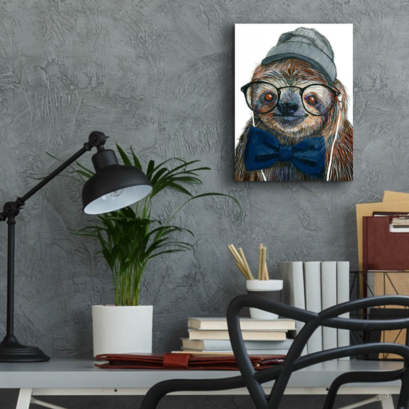 «Hipster Sloth» par Melissa Symons, H 16 po x l 12 po