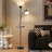 72" Torchiere Floor Lamp With Table And Adjustable Reading Lights-1911851196