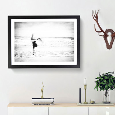 Gymnastics on the Beach - Picture Frame Painting Print