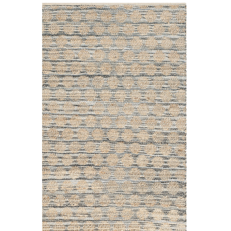 Tapis géométrique tissé à la main en jute 0,8 Ajdin 0,8, Rectangle 5 pi x 8 pi