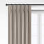 Shay Broad Ticking Stripe Natural Cotton Pinch Pleat Drapery Panel Set of 2-21566040