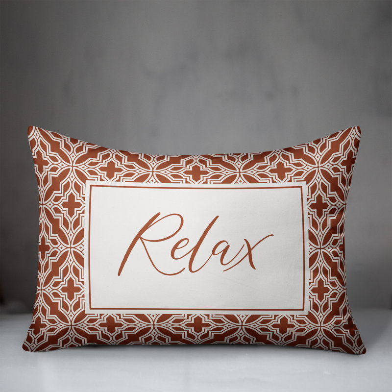  Housse de coussin rectangulaire et insert Relax Quatrefoils, Orange