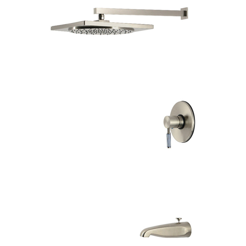 Kingston Brass Verona Single-Handle Pressure Balanced Tub and Shower Faucet, Polished Brass