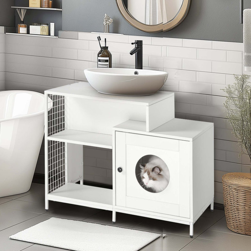 Cat Litter Box Enclosure For Bathroom
