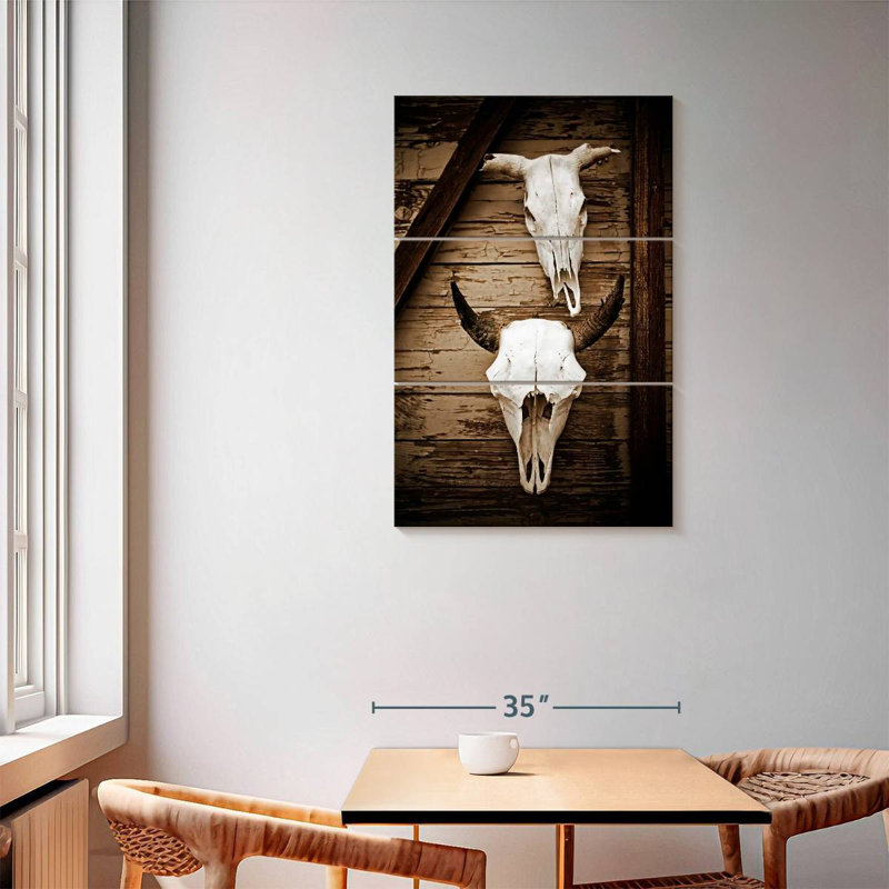 Lelar Western Cow Skull, 57" H x 36" W