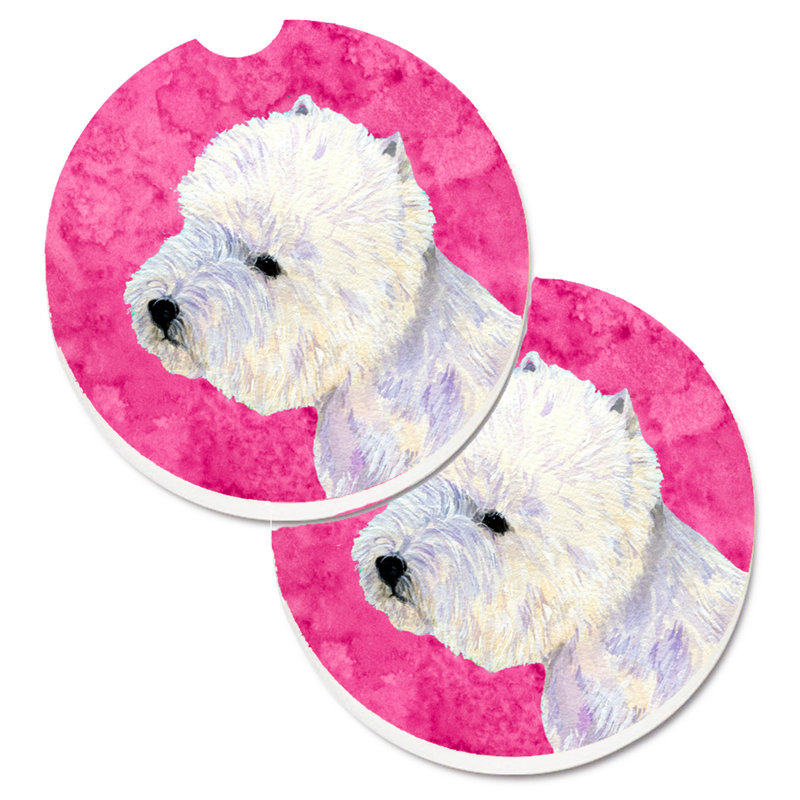 Sous-verre barbu collie voiture, Westie