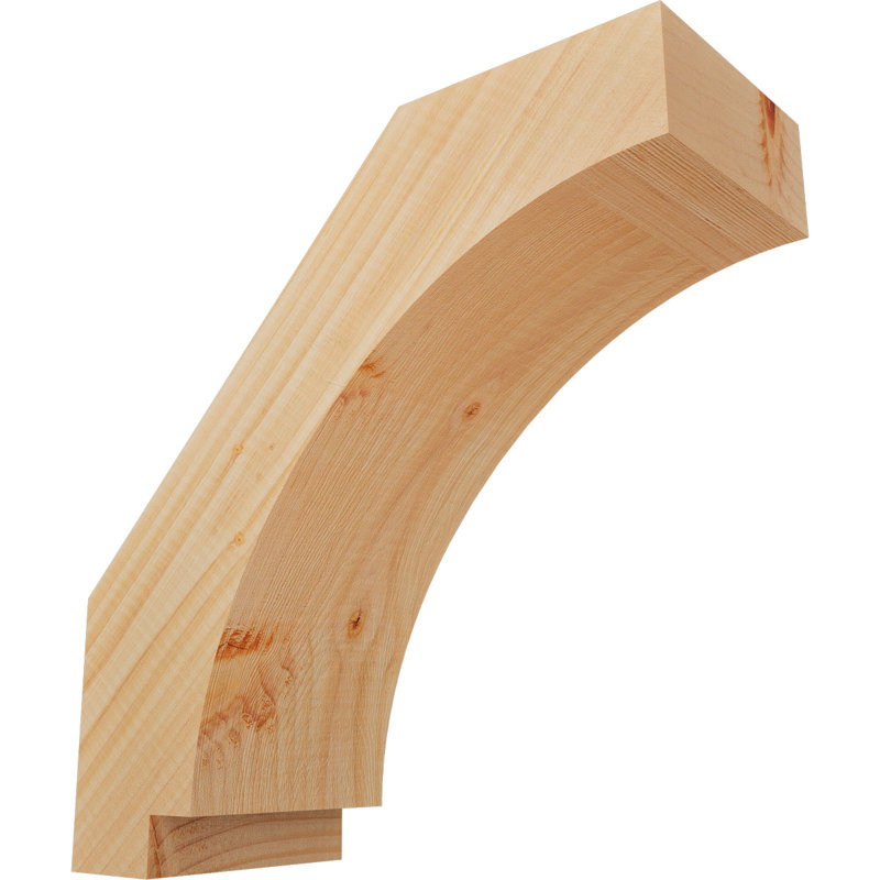 Attelle impériale du genou, Sapin de Douglas, Lisse, H 14 po x l 5,5 po x P 14 po