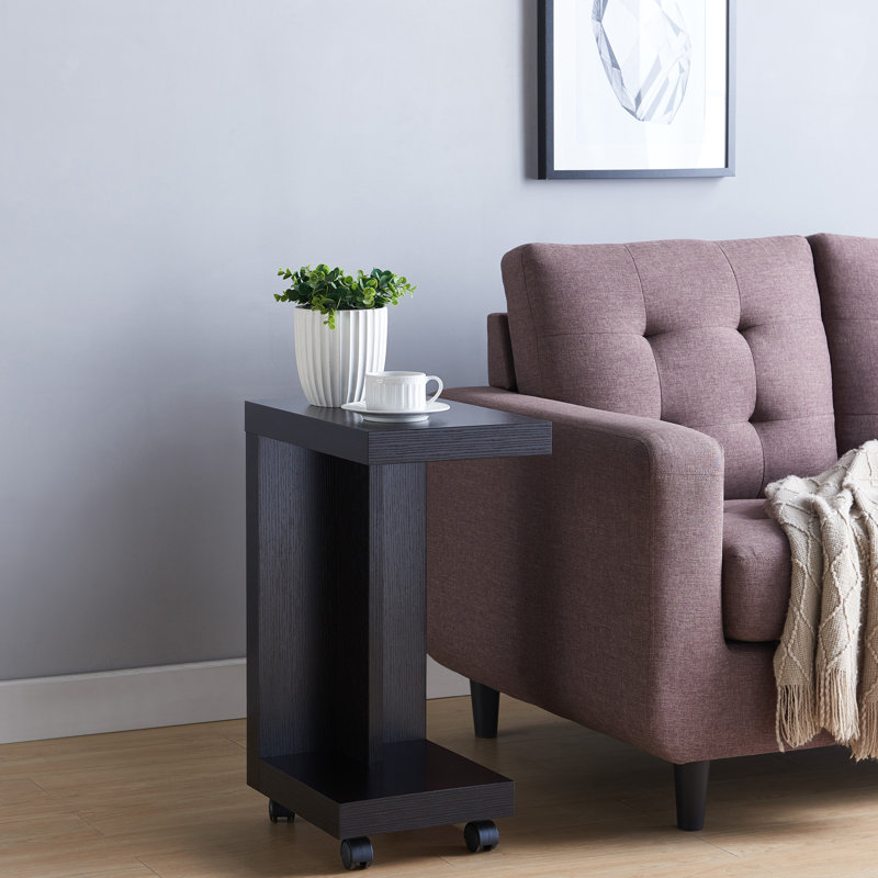 Wheel End Table, Espresso