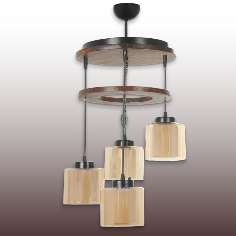 Luminaire suspendu en bois