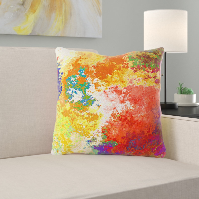 Housse et insert de coussin carré Persaud, Microsuède, Intérieur