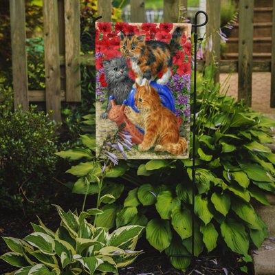 Drapeau de jardin à 2 côtés chatons