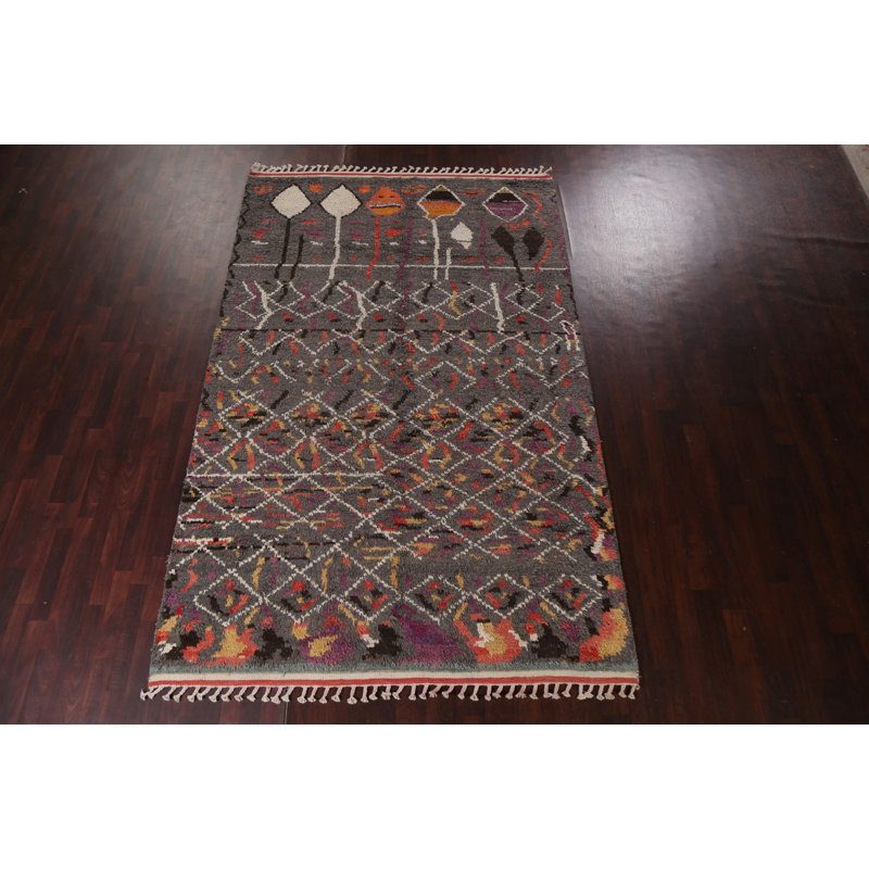 Tapis marocain en laine noué à la main 7 x 11