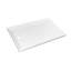 Base de douche rectangulaire 60 po x 36 po, conception à seuil simple en acrylique blanc avec drain central, surface antidérapante-119120458