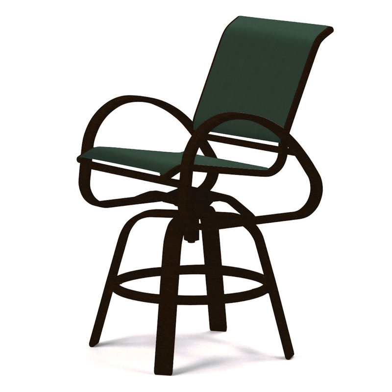 Tabouret de bar Holna, Kona texturé, Vert forêt 22D Sunbrella® vert