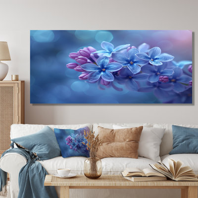 «Blue Lilacs Garden Glamour Photo», reproduction d'art mural lilas