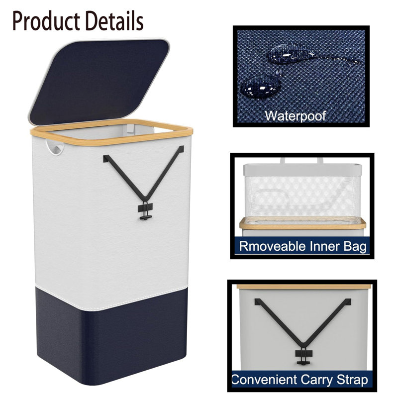 Bamboo Laundry Hamper with Handles