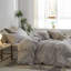 MooMee Duvet Cover Set 100% Washed Cotton Twill Ultra Soft Linen Like Textured-107383171-115279052
