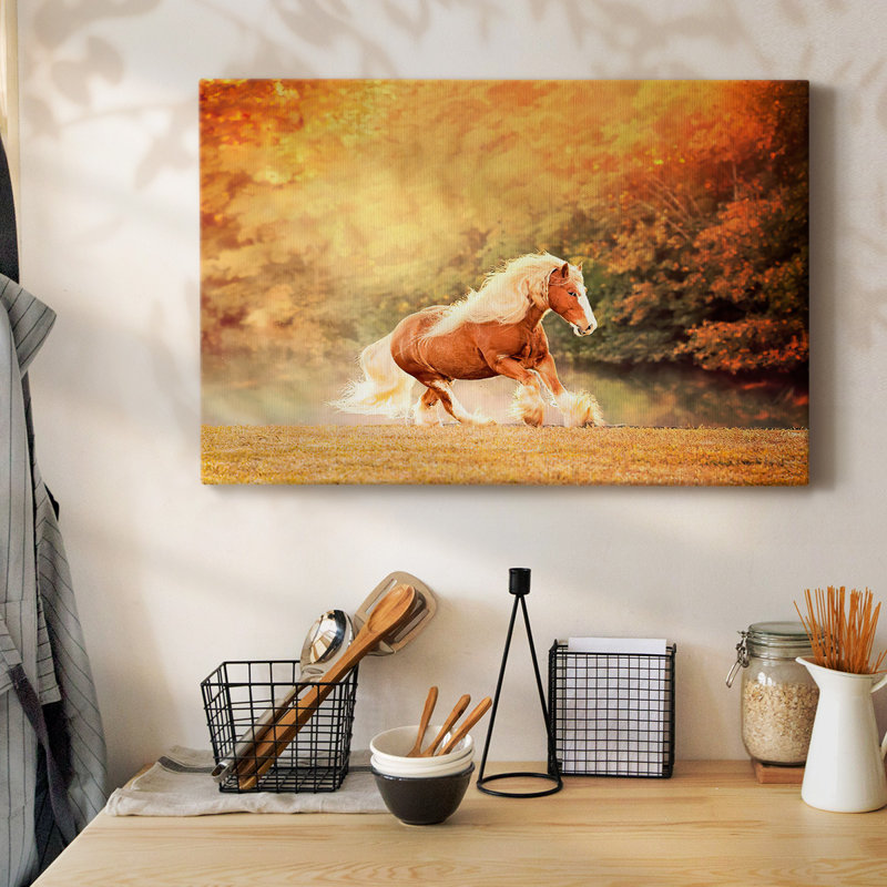 «Horse Motion II», toile tendue avec châssis, H 18 po x l 27 po