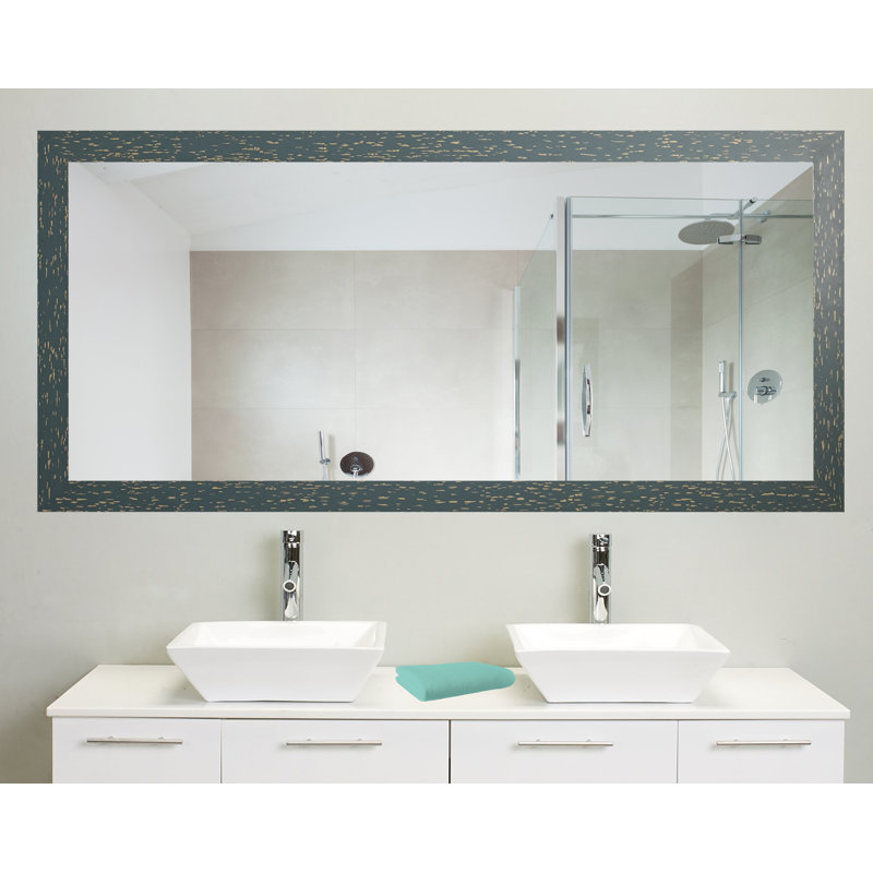 Miroir de salle de bain Hensel, 38,5 po x 77,5 po, Vert mer