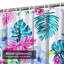 Rideau de douche imperméable à motif de feuilles de palmier tropicales Hibiscus Hawaiian Monstera avec 12 crochets-330462896
