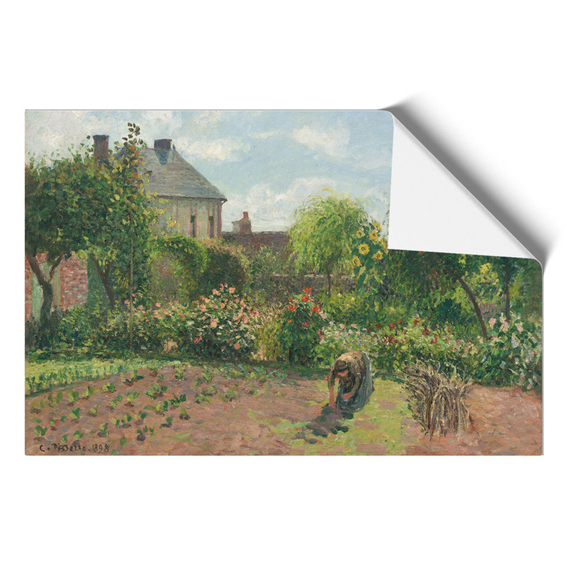 Garden At Eragny by Camille Pissarro - No Frame Painting, 30cm H x 42cm W x 0.1cm D