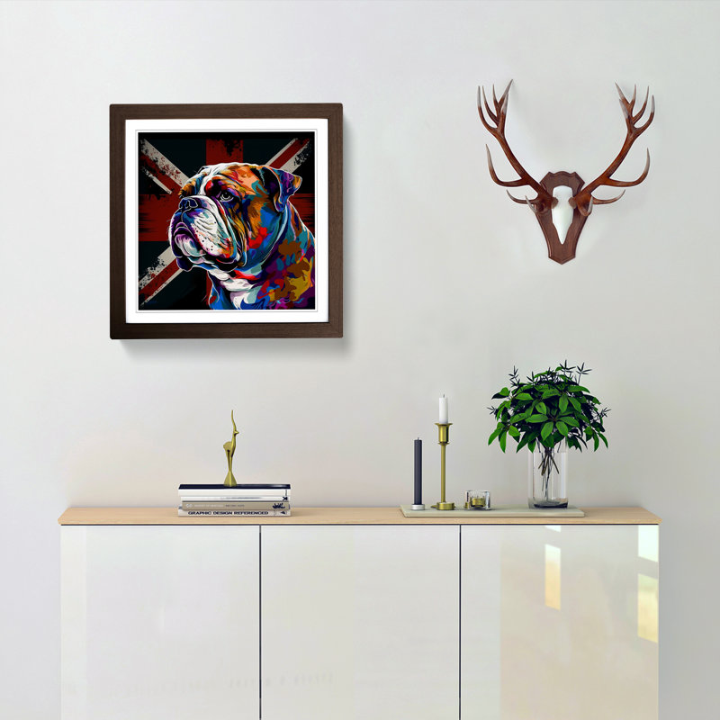 Single Picture Frame Print on Wood, Walnut