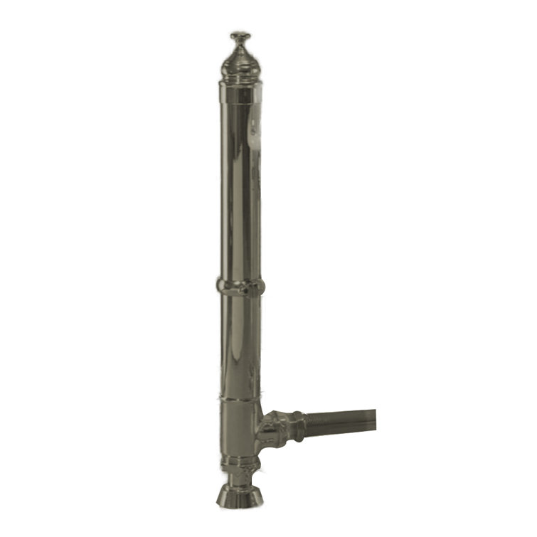 Strom Living 26.5" Tower Drain with Waste Tube and Drain Strainer/IPS connections in Matte Nickel