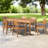 Categoras 6 - Person Solid Wood Patio Dining Set Extendable Rectangular Table