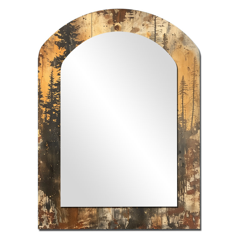 Miroir mural arqué sur métal Bigfoot, 34 po x 25 po