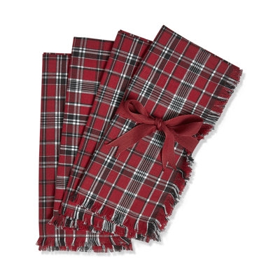 Winter Sketches Napkin S/4 Red